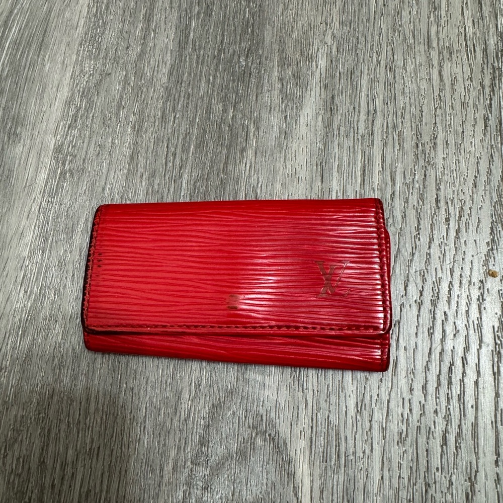 Louis Vuitton Red Leather Key Holder